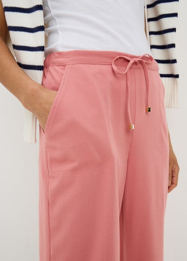 Pink Cropped Clipper Trousers