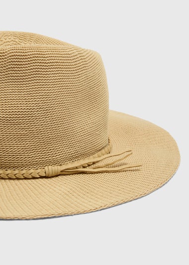 Natural Packable Trilby Hat