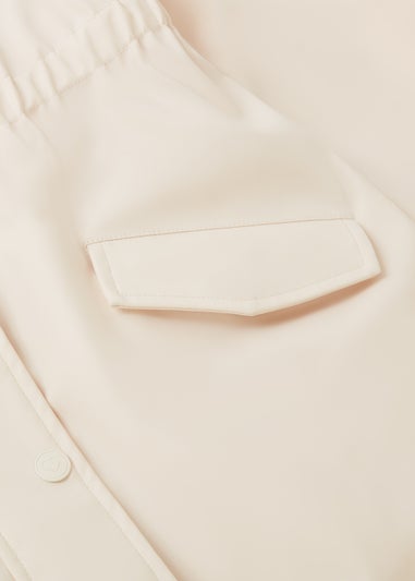 Girls Cream Elasticated Mac Coat (7-15yrs)