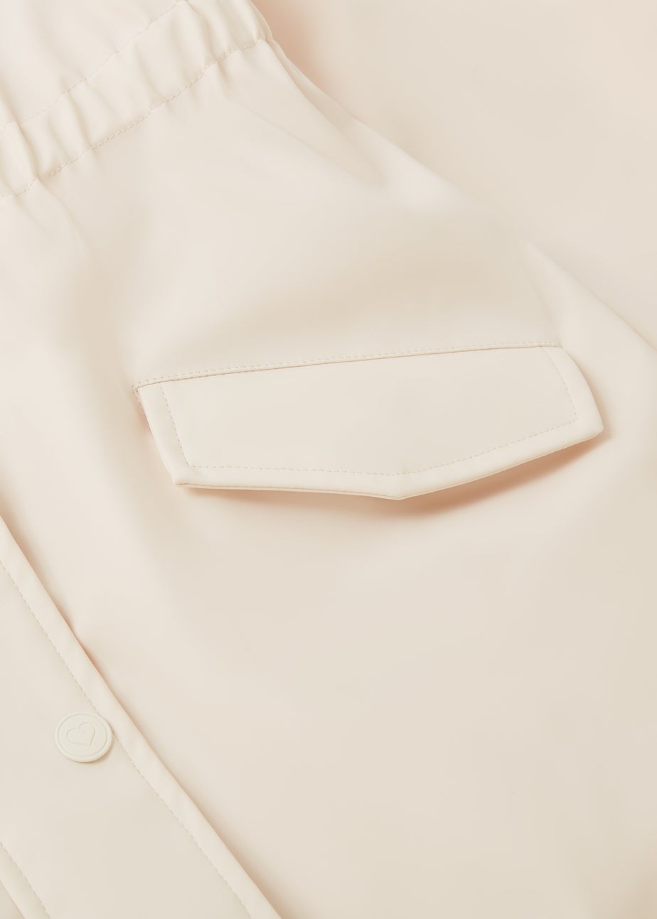 Girls Cream Elasticated Mac Coat (7-15yrs)