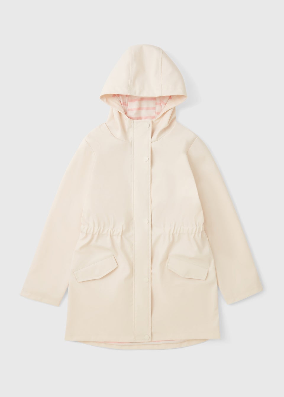 Girls Cream Elasticated Mac Coat (7-15yrs)