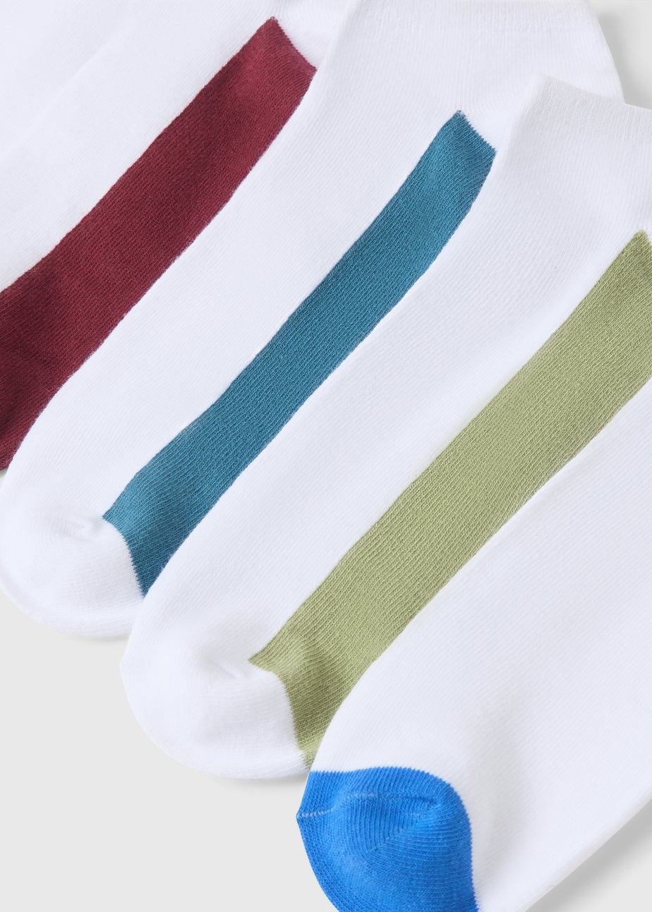 5 Pack White Footbed Trainer Socks