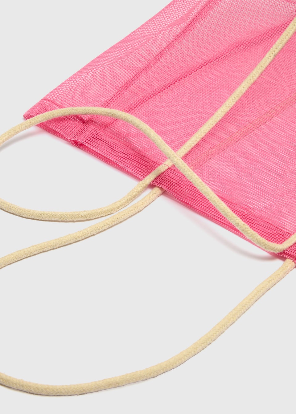 Pink Mesh Beach Bag