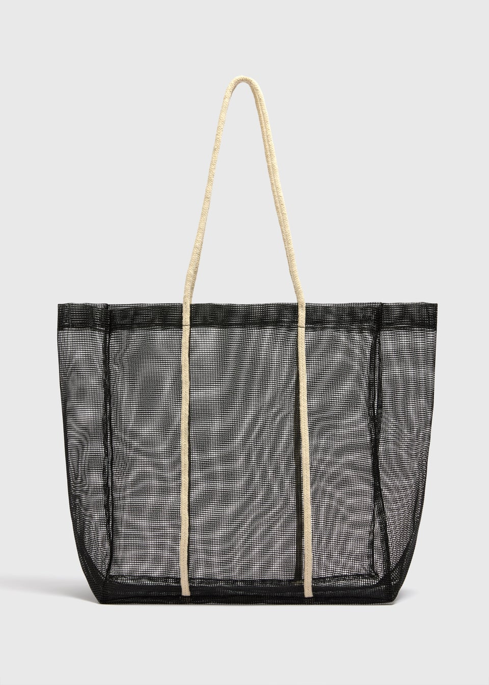 Black Mesh Beach Bag