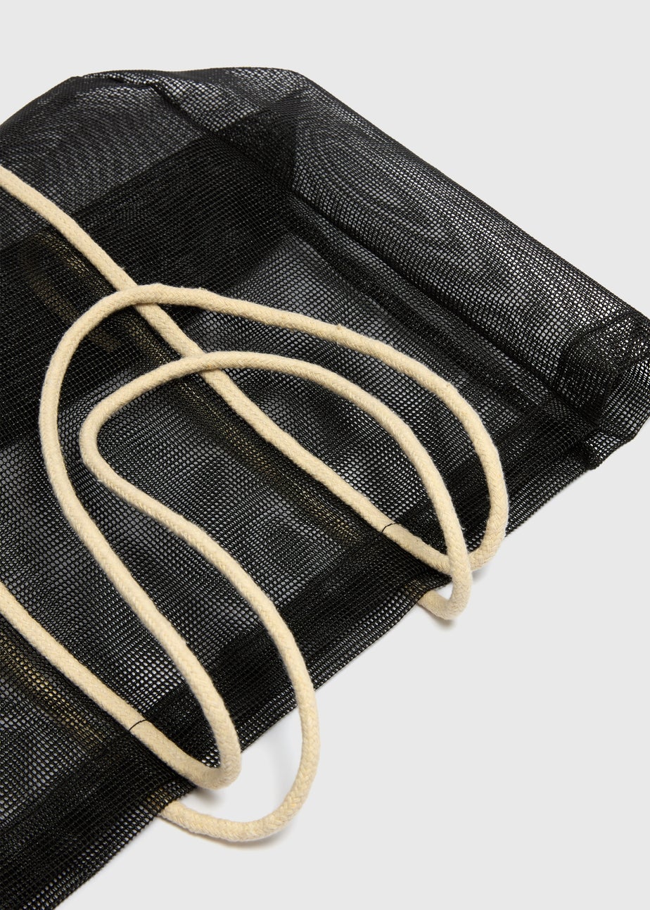 Black Mesh Beach Bag