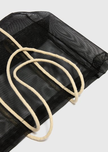Black Mesh Beach Bag