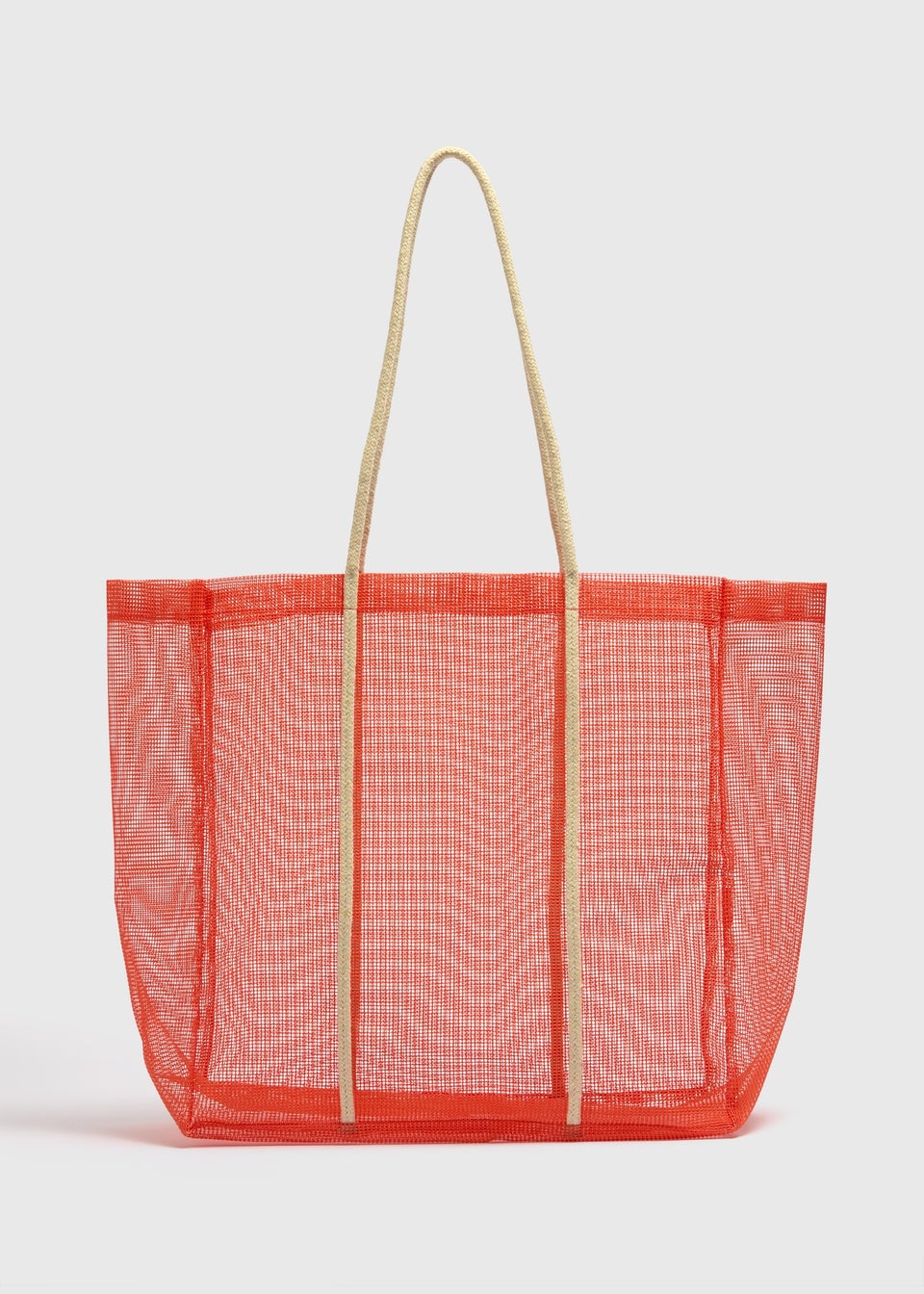Orange Mesh Beach Bag