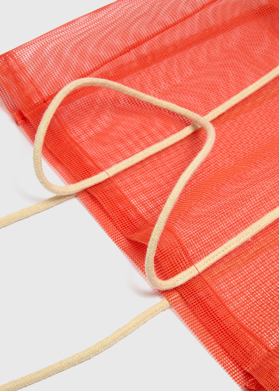 Orange Mesh Beach Bag