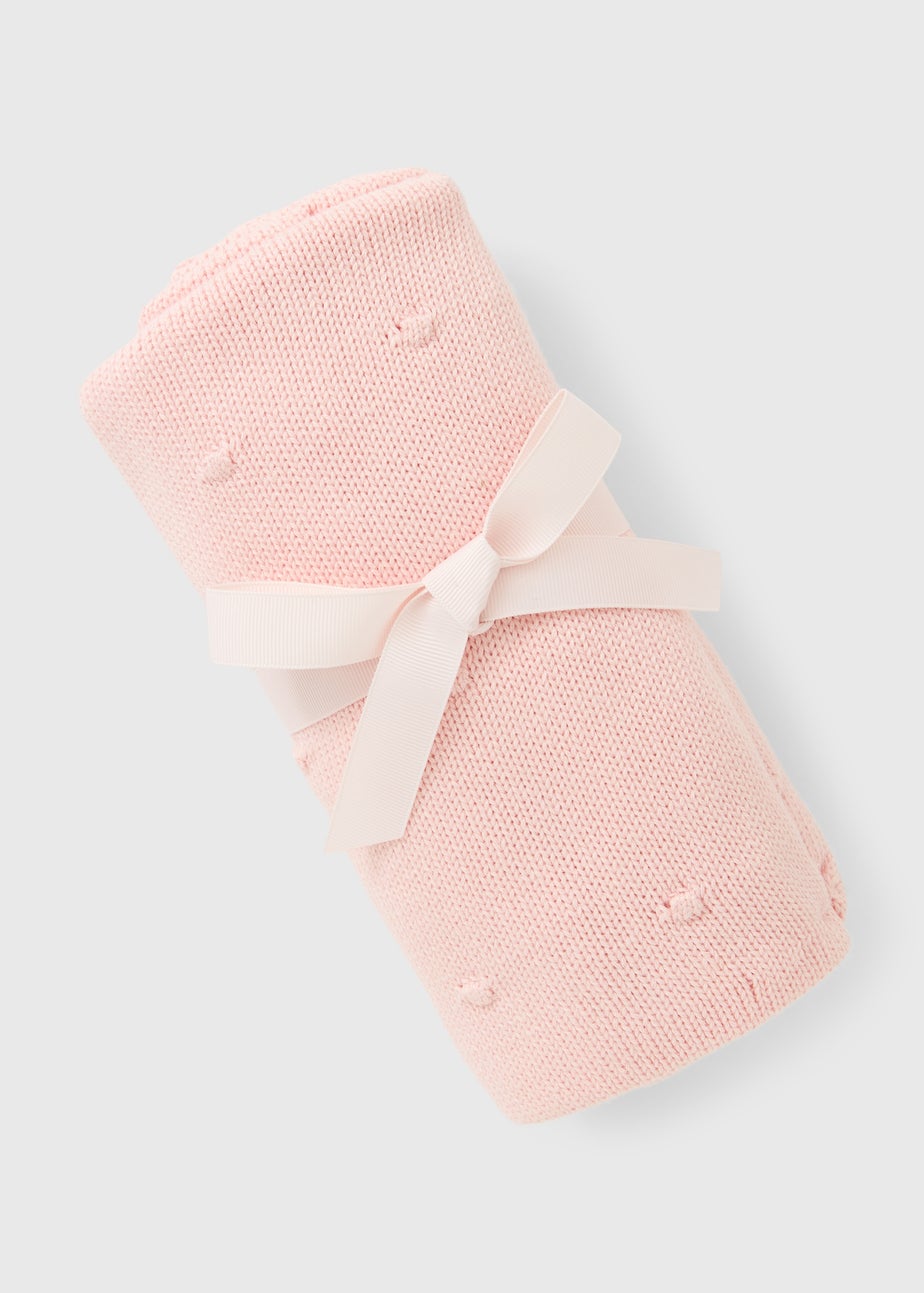 Baby Pink Knitted Blanket