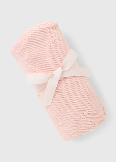 Baby Pink Knitted Blanket