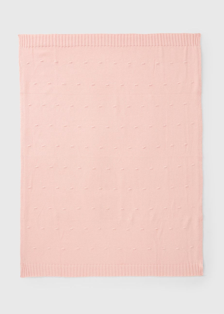 Baby Pink Knitted Blanket