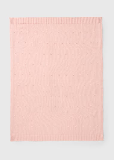 Baby Pink Knitted Blanket
