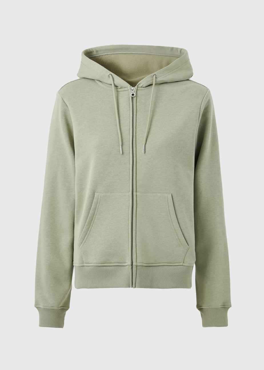 Sage Green Zip Up Hoodie