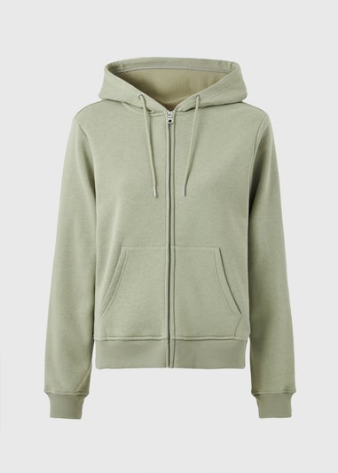 Sage Green Zip Up Hoodie