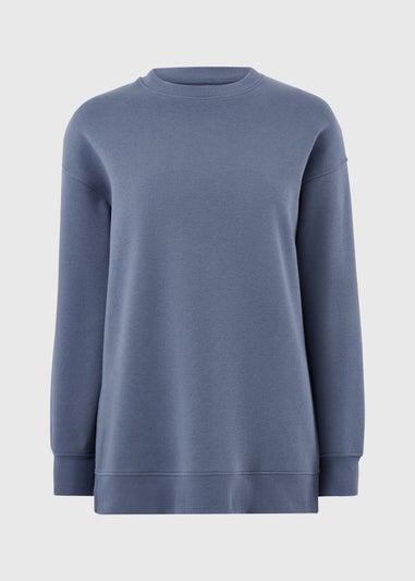 Steel Blue Longline Sweatshirt
