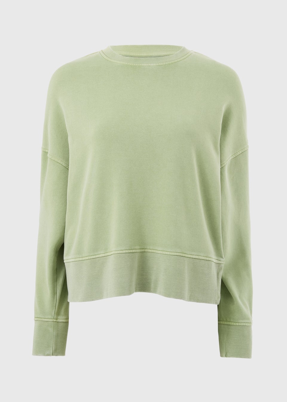 Sage Green Acid Wash Sweatshirt