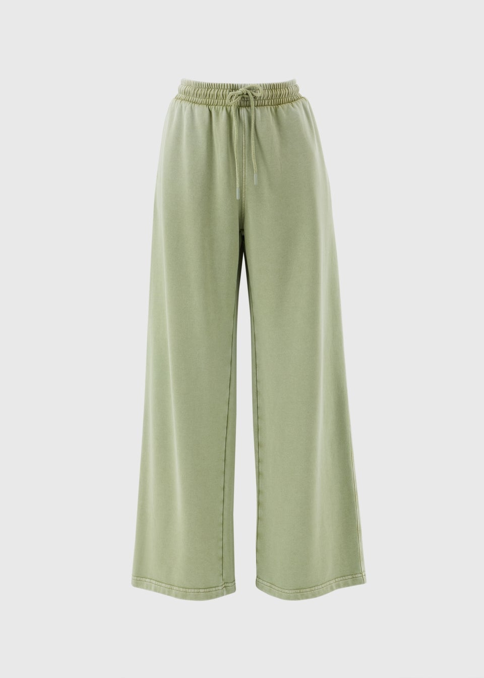 Green Acid Wash Wide Leg Jogging Bottoms