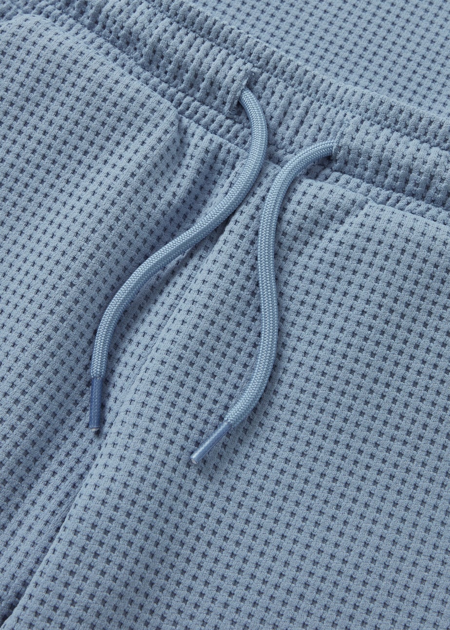 Boys Blue Waffle Top & Short Set (1-7yrs)