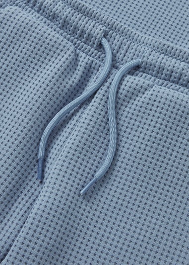 Boys Blue Waffle Top & Short Set (1-7yrs)