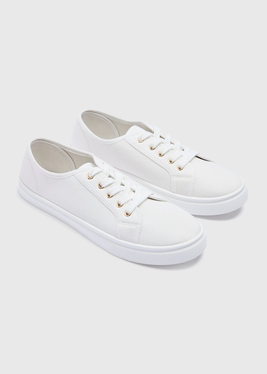 White Canvas Trainers