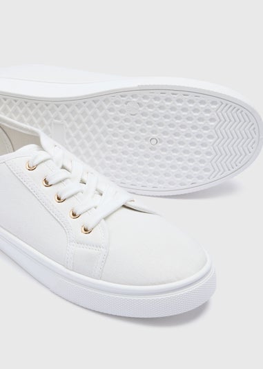 White Canvas Trainers