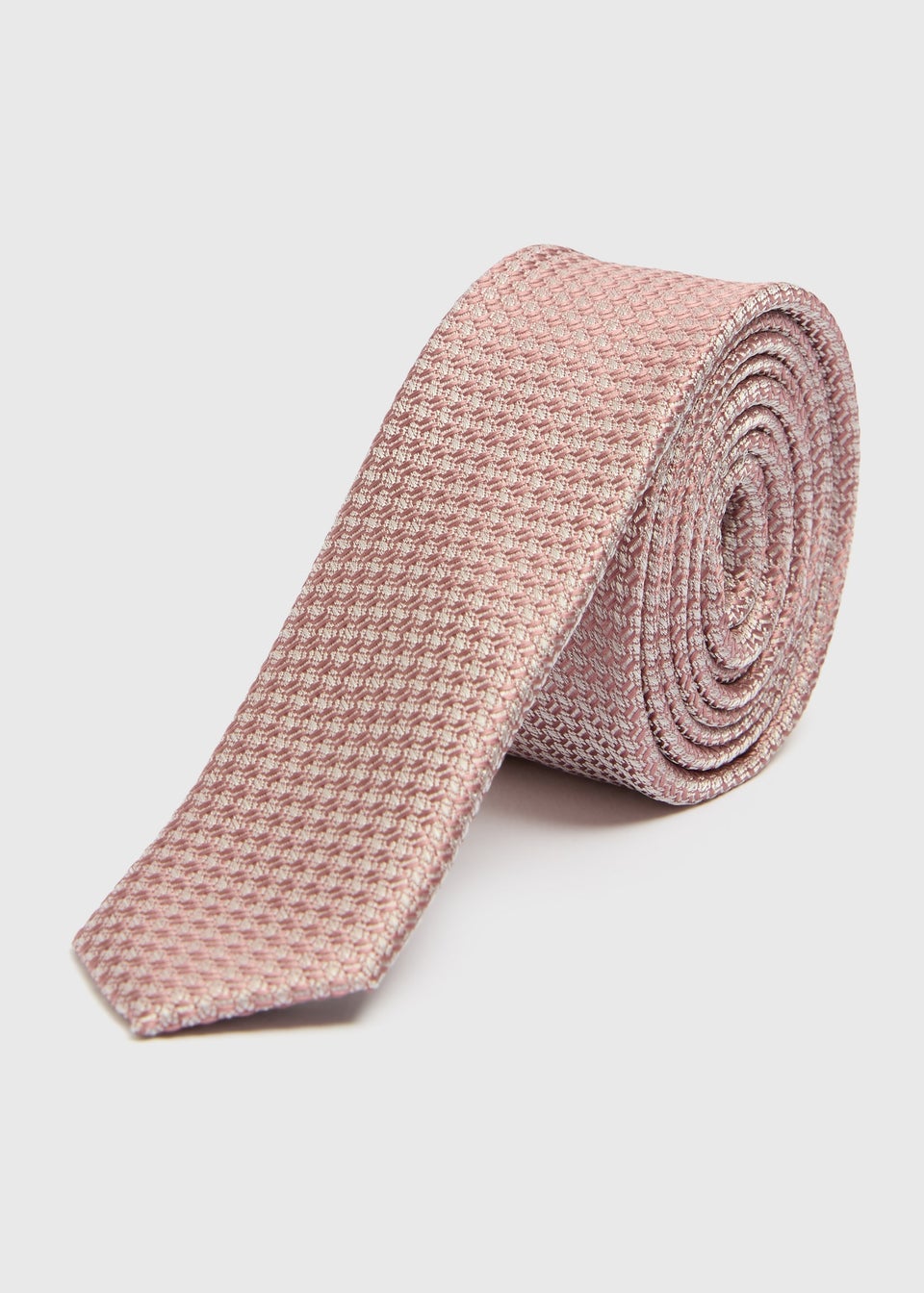 Boys Pink Textured Tie (7-13yrs)