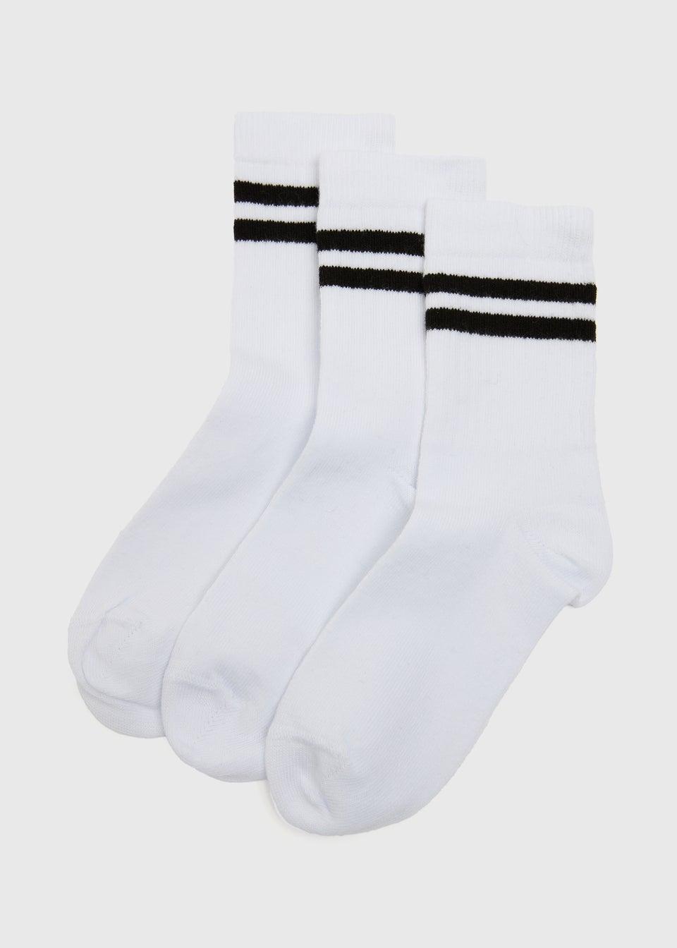 3 Pack Kids White Sports Socks (Younger 6/8.5-Older 4/6.5)