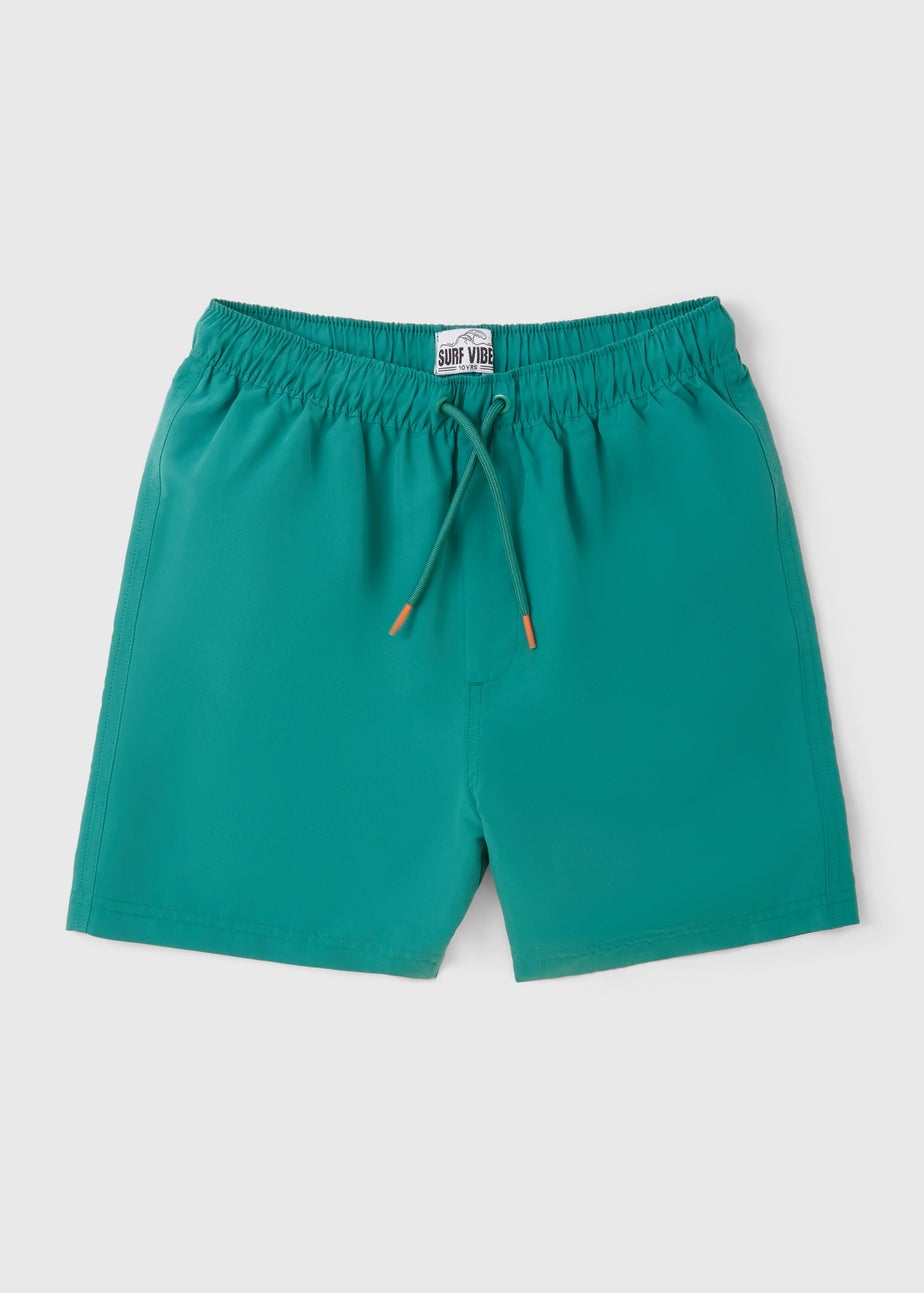Boys Teal Swim Shorts (7-15yrs)
