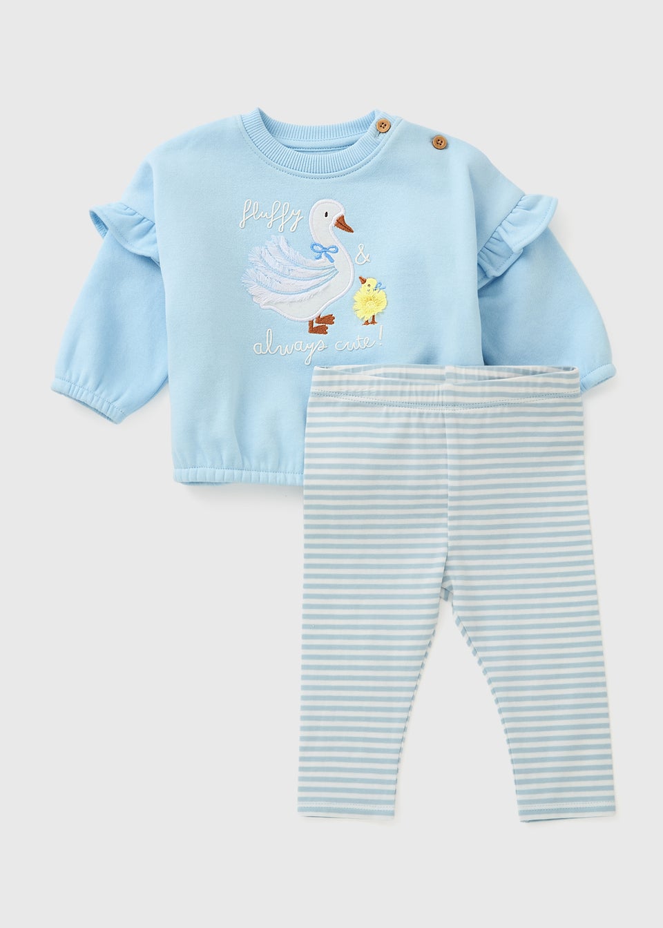 Baby Blue 3D Duck Sweatshirt & Legging Set (Newborn-23mths)
