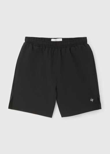 Souluxe Boys Black Sports Shorts (7-15yrs)