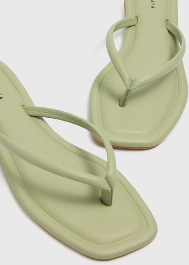 Sage Green Toe Post Sandals