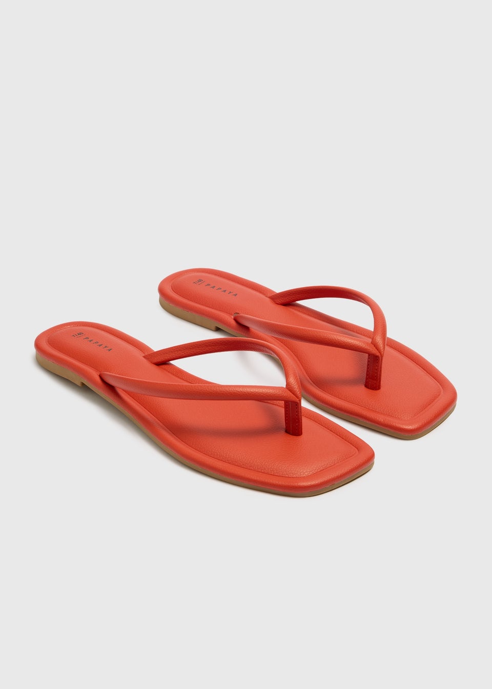 Orange Toe Post Sandals