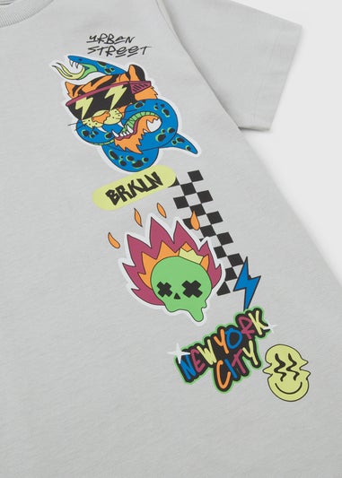 Boys Grey NYC Tiger T-Shirt (7-15yrs)