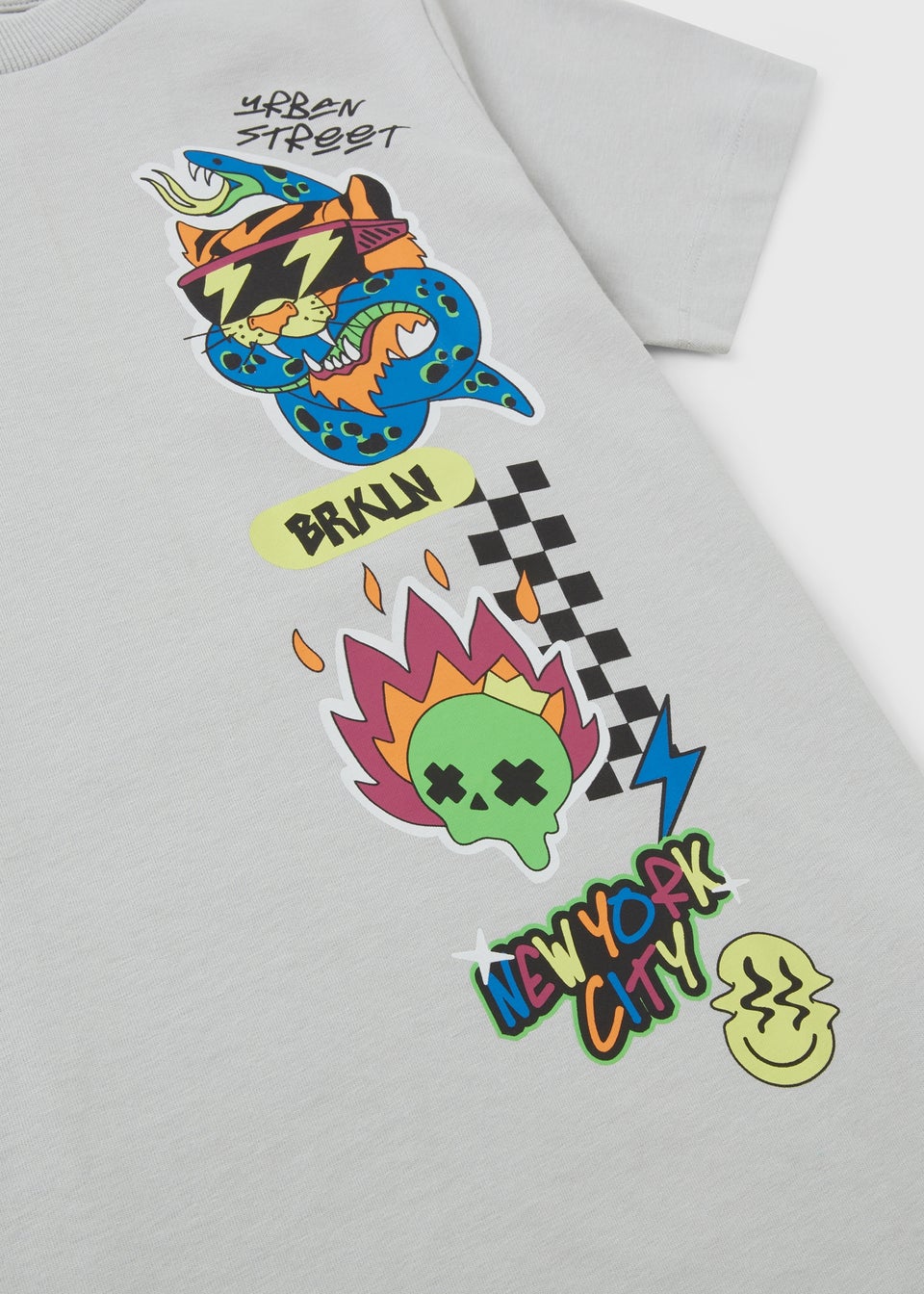 Boys Grey NYC Tiger T-Shirt (7-15yrs)