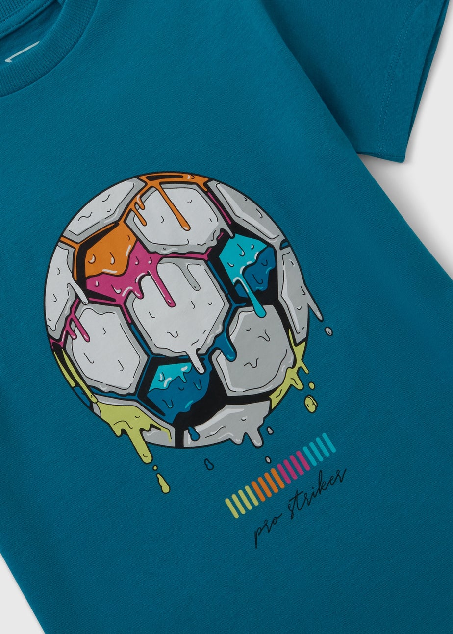 Boys Blue Football T-Shirt (7-15yrs)