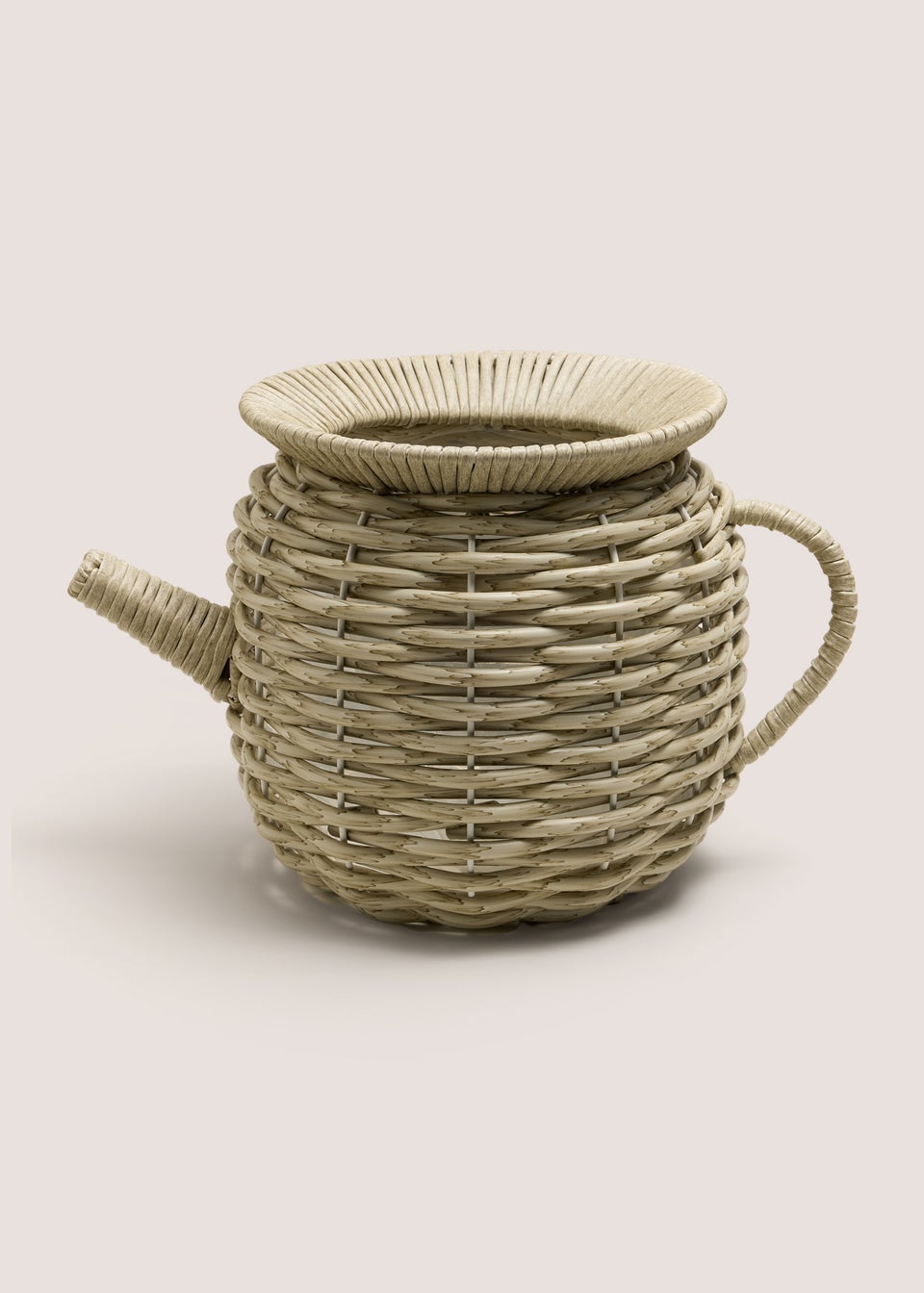 Grey Woven Teapot Planter