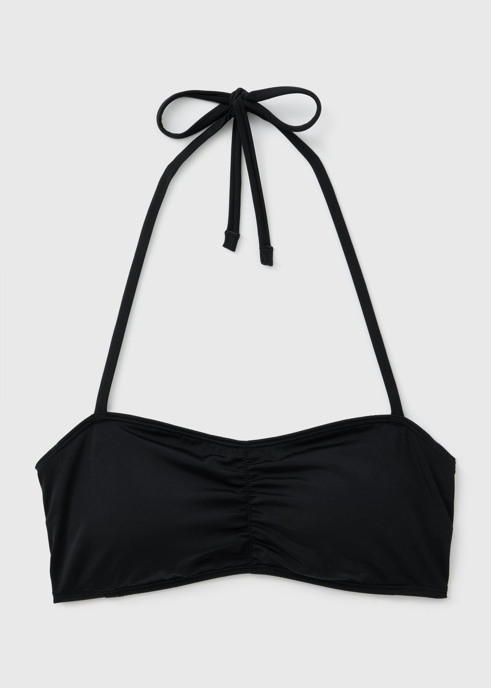 Black Halter Neck Bandeau Bikini Top
