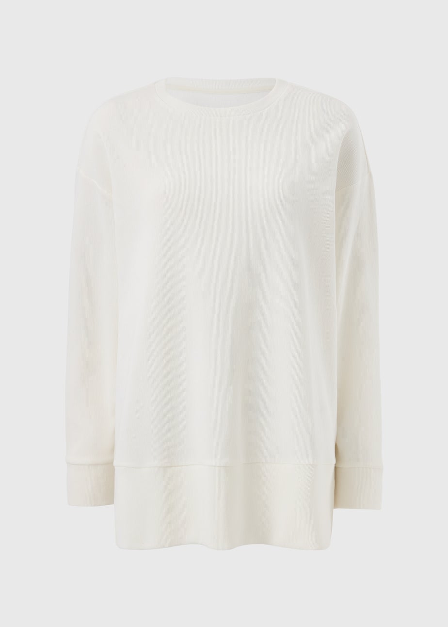 Souluxe Cream Longline Sweatshirt