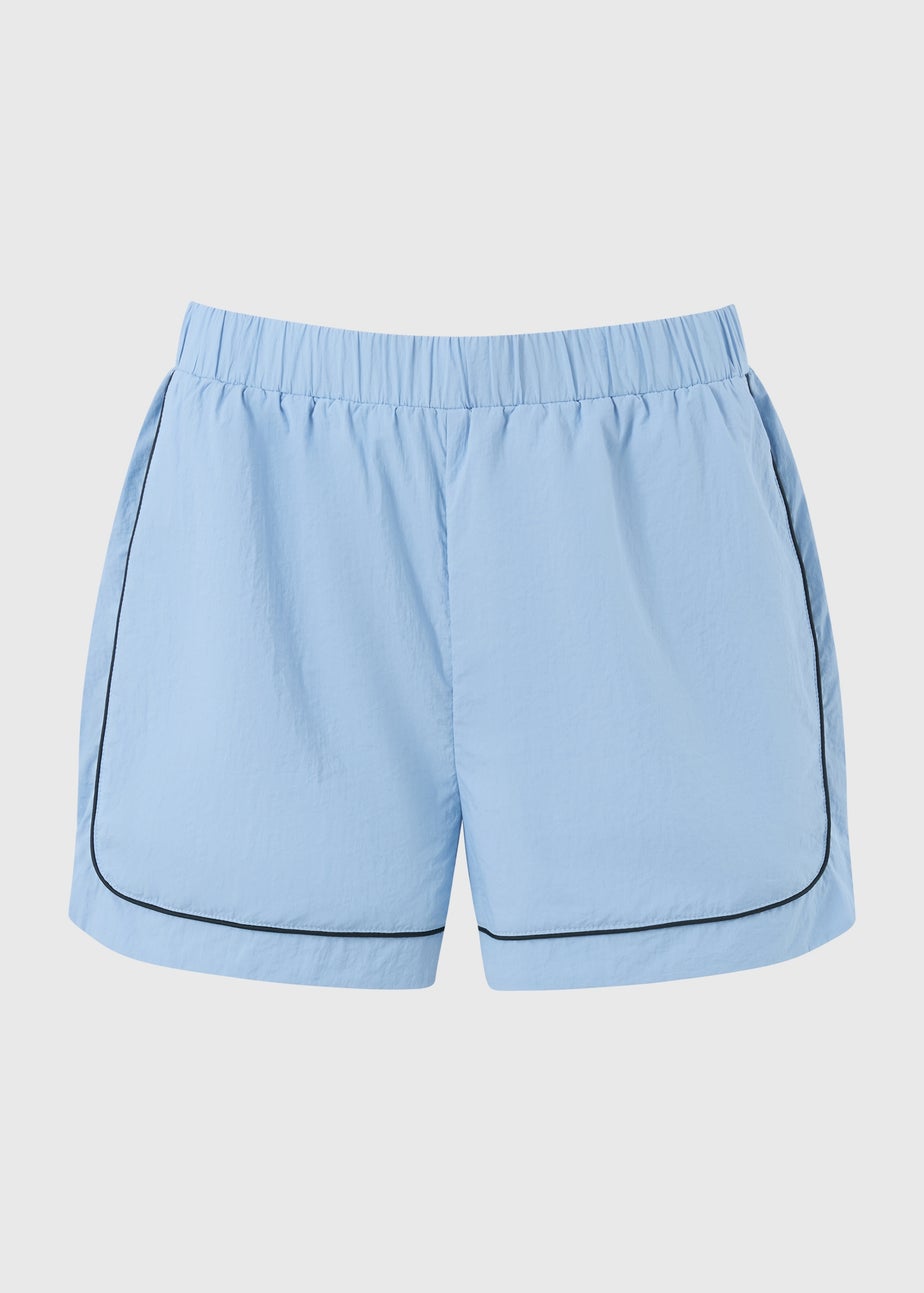 Souluxe Light Blue Piped Running Shorts