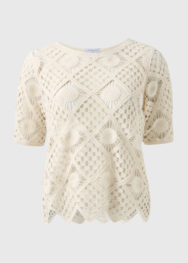 Cream Crochet Top