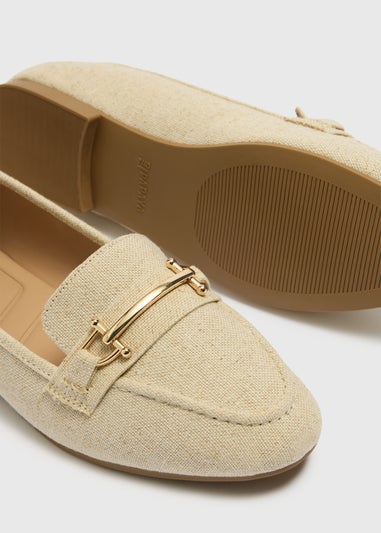 Linen Metal Bar Loafers