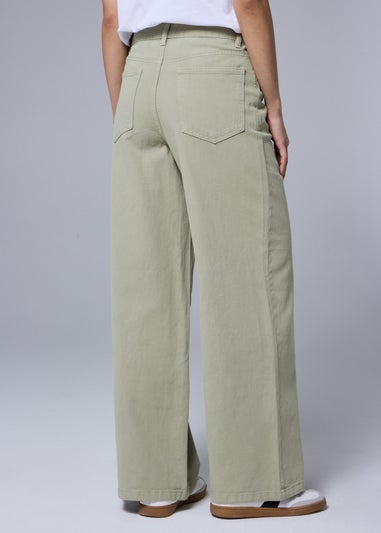 Green Wide Leg Jeans