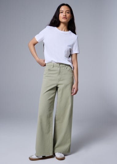 Green Wide Leg Jeans
