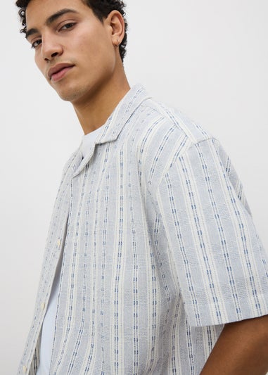 White Crinkle Revere Short Sleeve Shirt