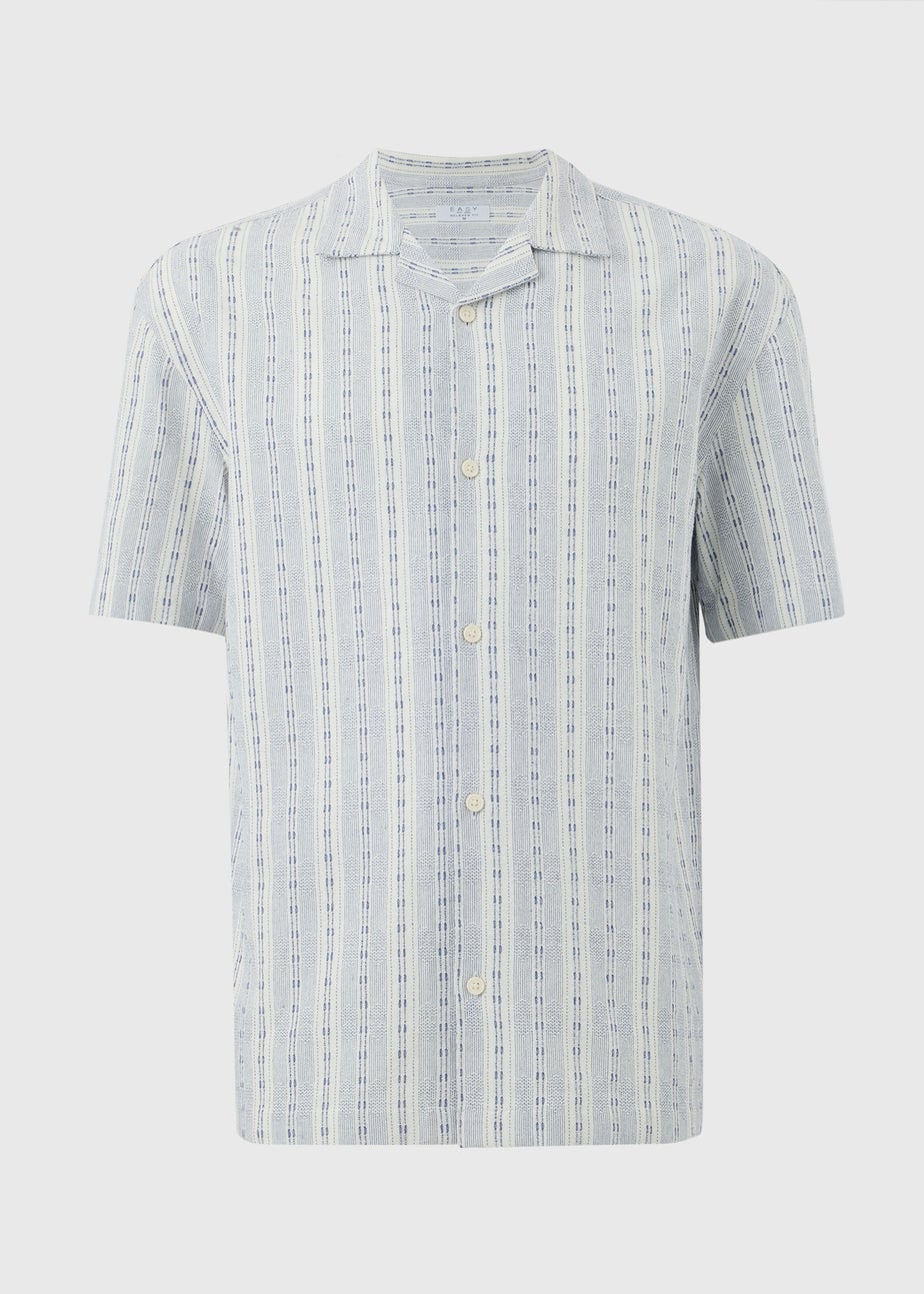 White Crinkle Revere Short Sleeve Shirt
