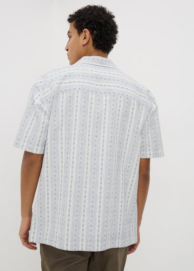 White Crinkle Revere Short Sleeve Shirt