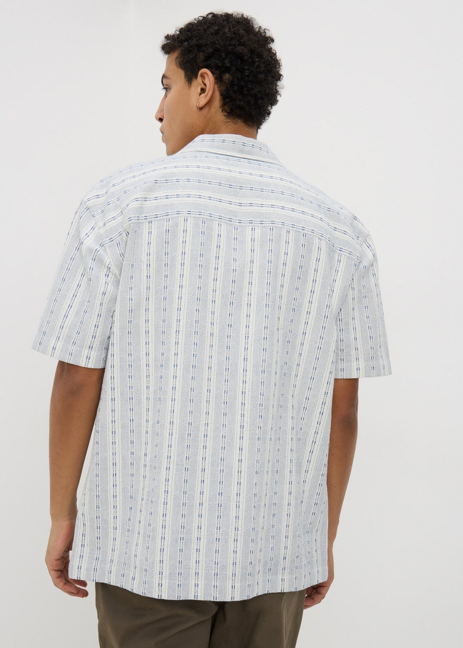 White Crinkle Revere Short Sleeve Shirt