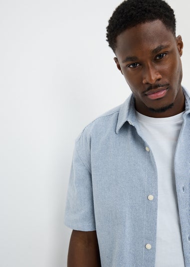 Blue Cheesecloth Regular Fit Shirt