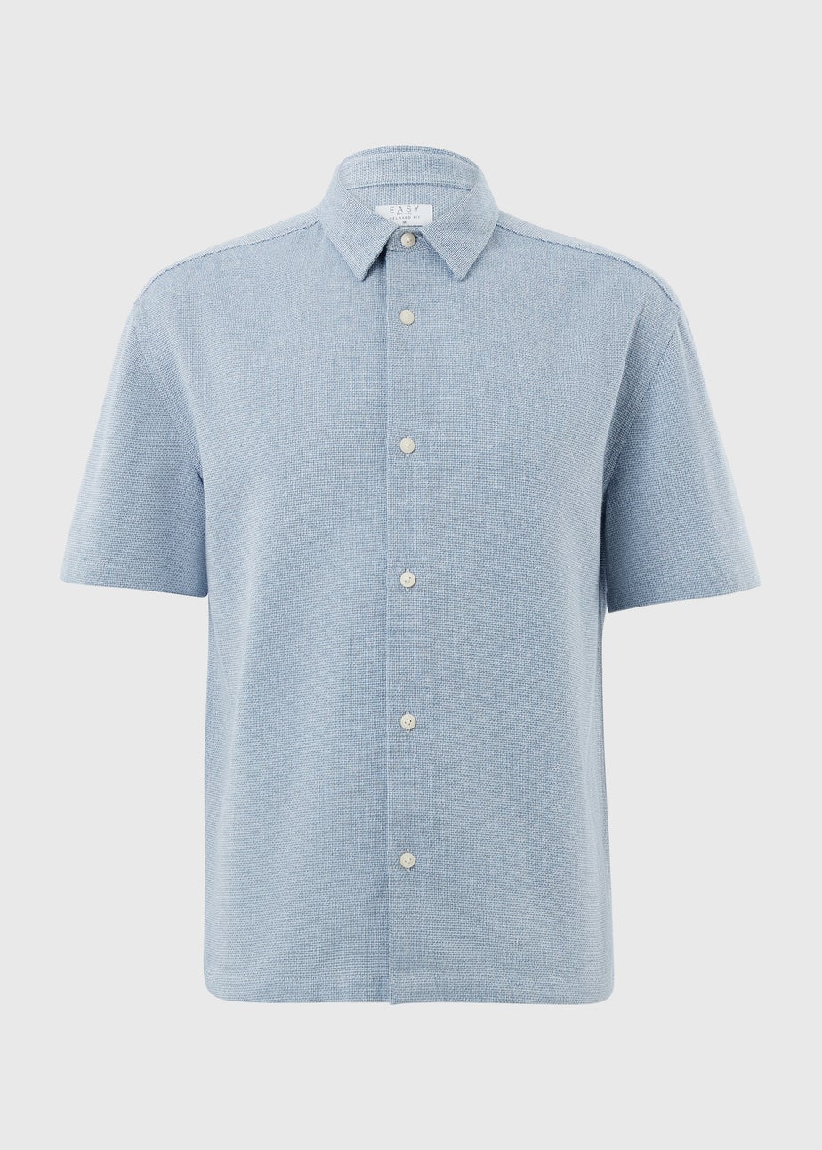 Blue Cheesecloth Regular Fit Shirt