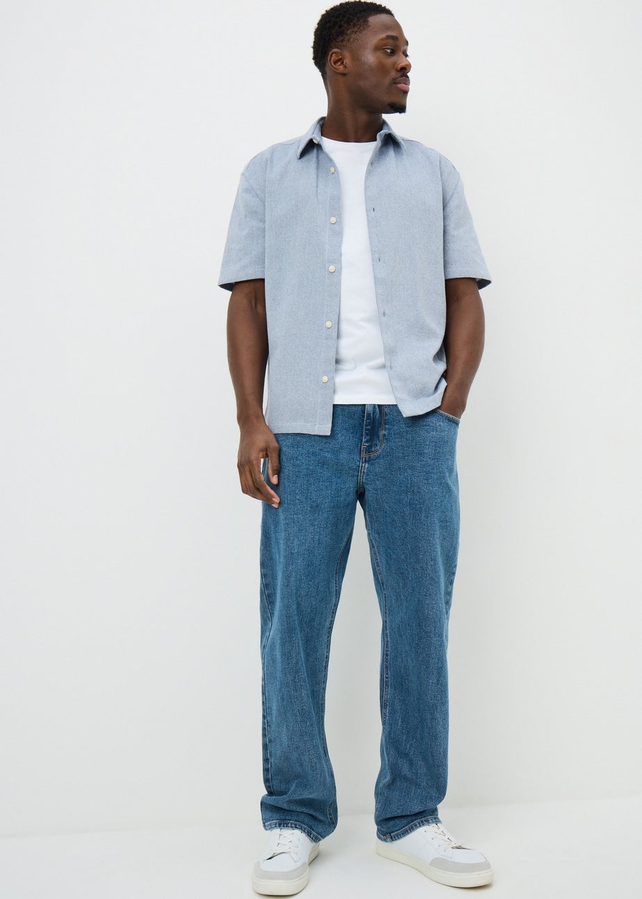 Blue Cheesecloth Regular Fit Shirt